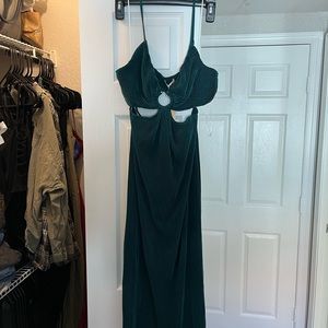 Hello molly/ fortunate one teal cut out dress